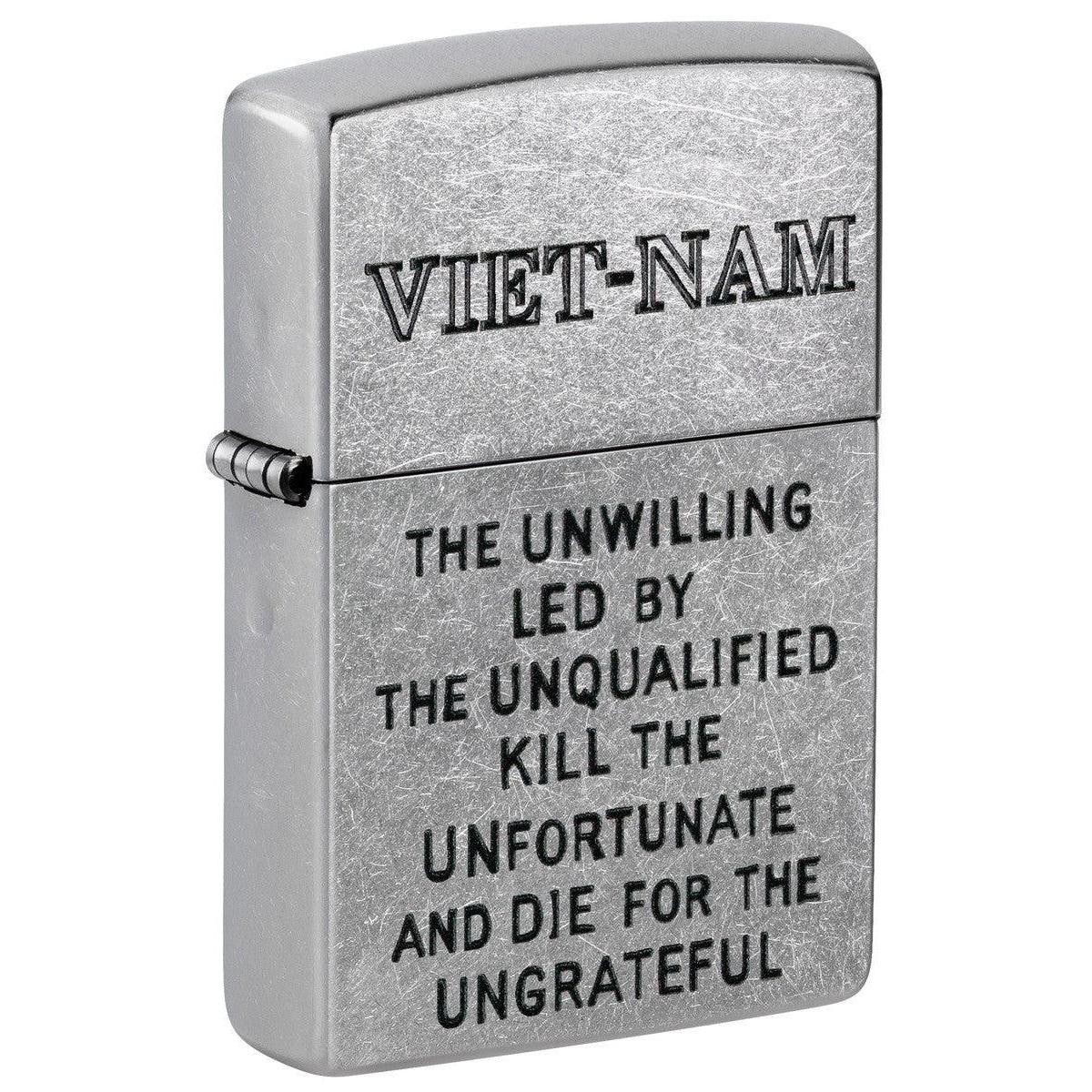Zippo Lighter: Vietnam Trench Art, Ungrateful - Street Chrome 81471