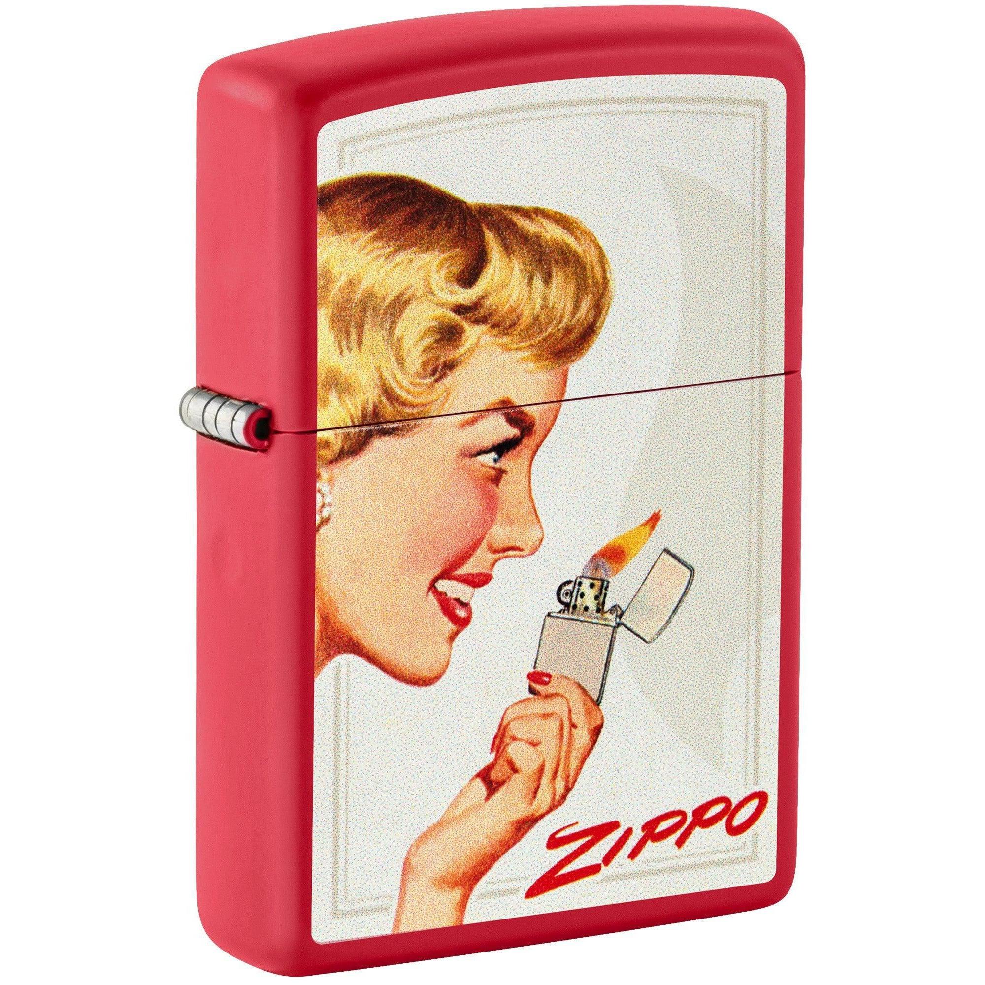 Zippo Lighter: Vintage Ad Lighter Set - Black Matte 46295 - Image 3