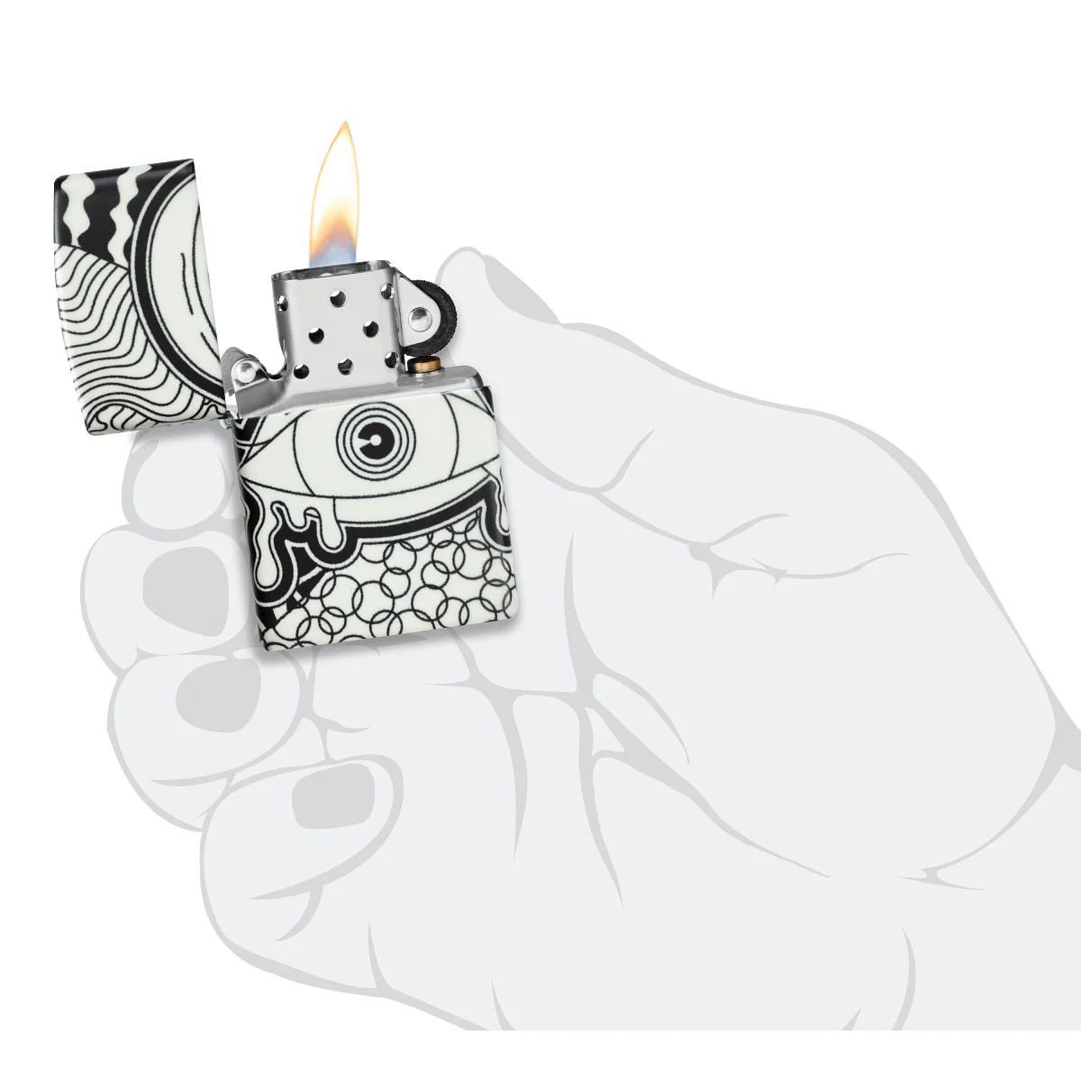 Zippo Lighter: Vision Test, Glow-in-the-Dark - 540 Color 46428 - Image 10