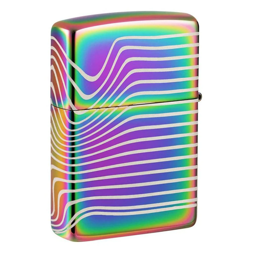 Zippo Lighter: Wavy Pattern, 360 Laser - Multi Color 48775 - Image 2