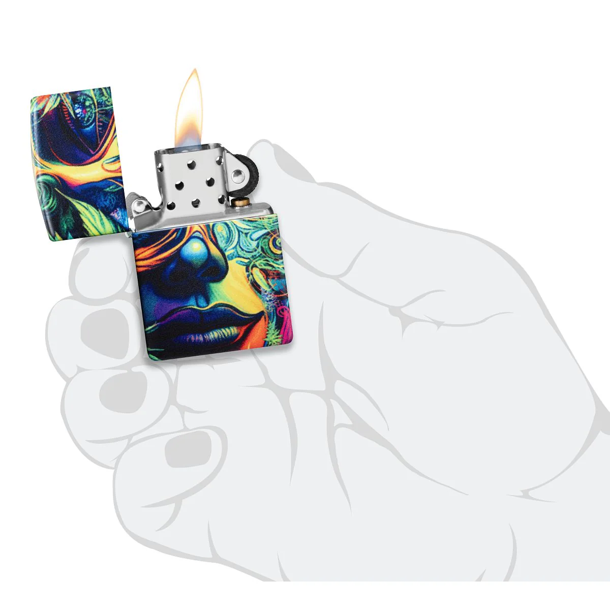 Zippo Lighter: Weed Leaf Camo Design - 540 Color 46594 - Image 9