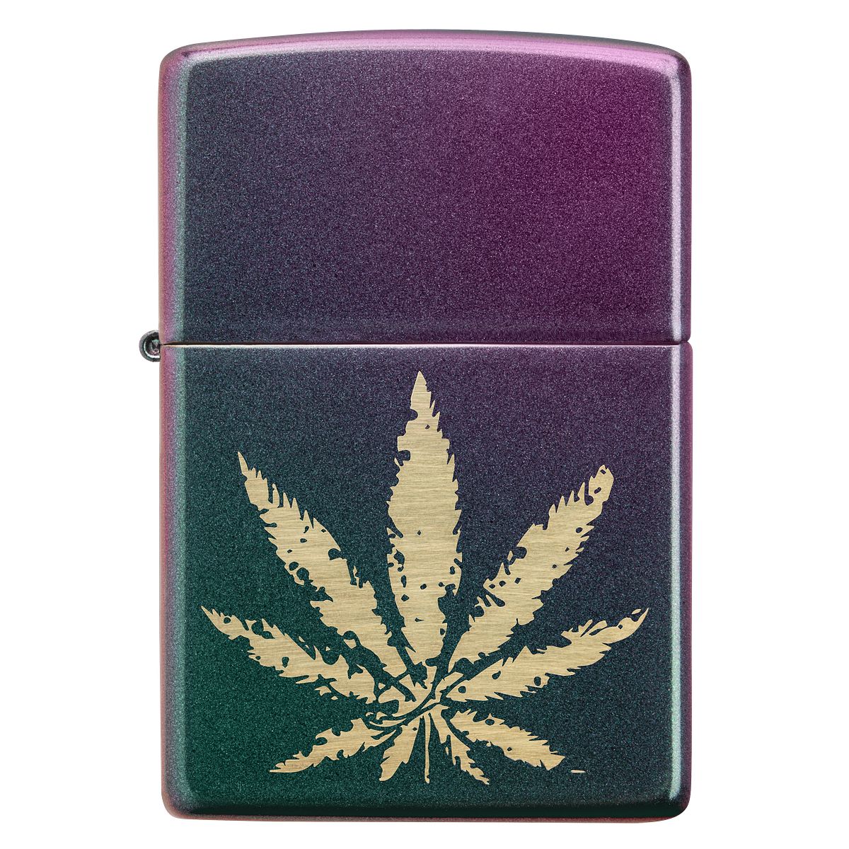 Zippo Lighter: Weed Leaf - Iridescent 49185 - Image 3
