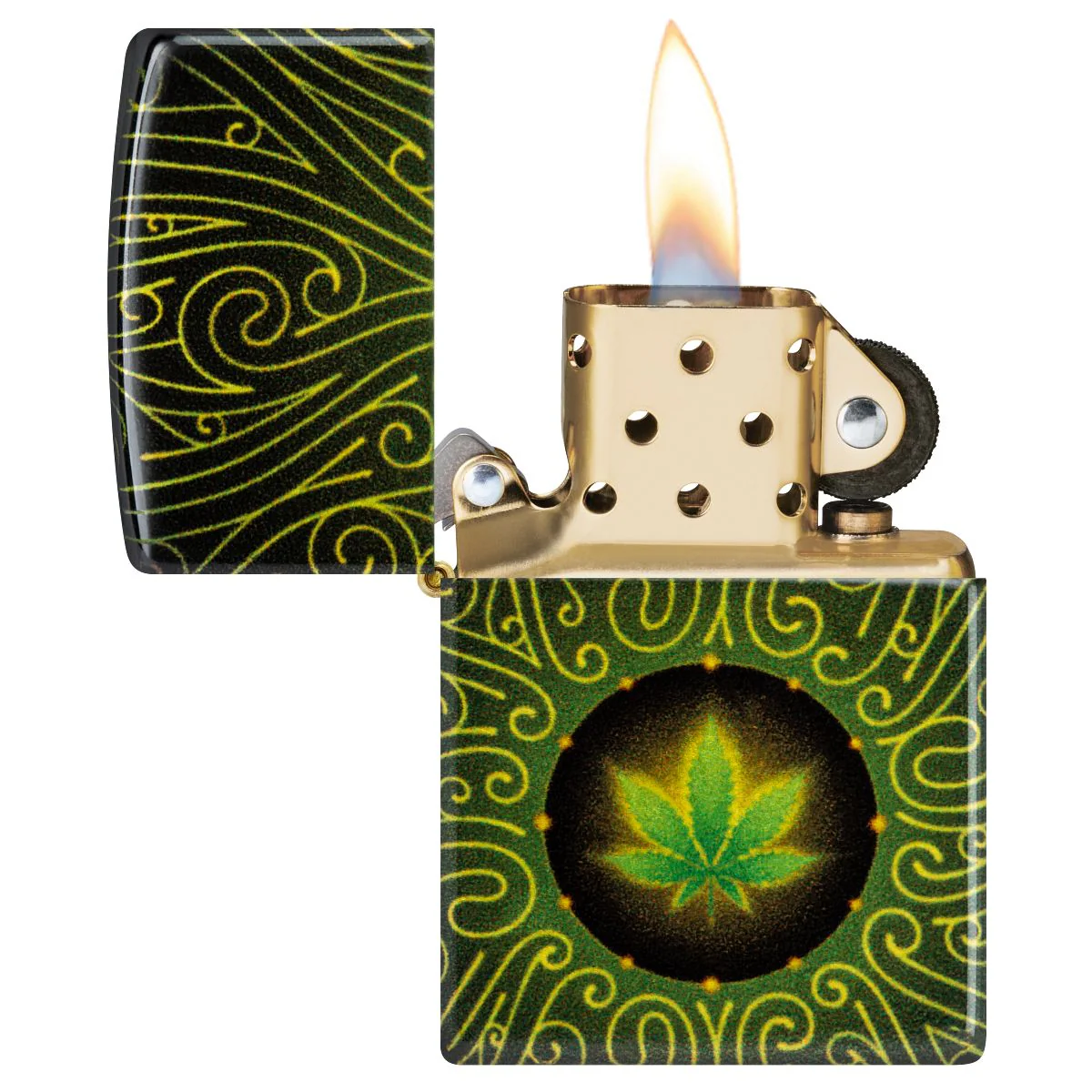 Zippo Lighter: Weed Leaf Maze - 540 Fusion 46276 - Image 7