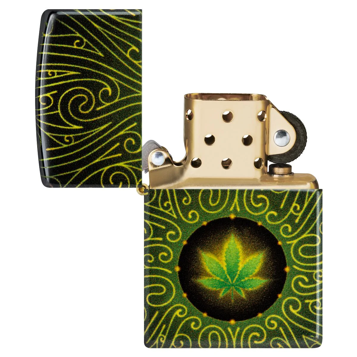 Zippo Lighter: Weed Leaf Maze - 540 Fusion 46276 - Image 8
