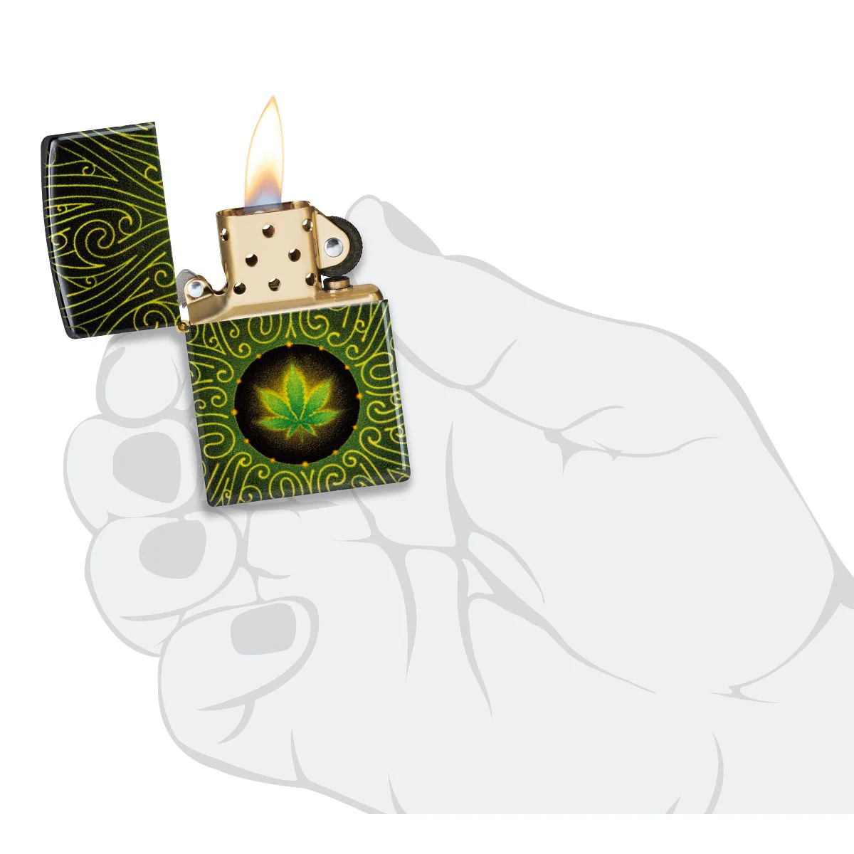 Zippo Lighter: Weed Leaf Maze - 540 Fusion 46276 - Image 9