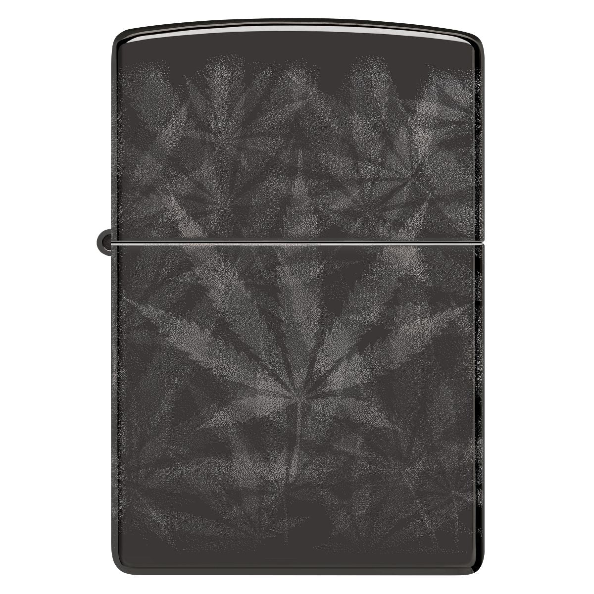 Zippo Lighter: Weed Leaved, Photo 360 - High Polish Black 48924 - Image 6
