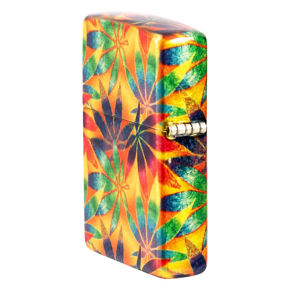 Zippo Lighter: Weed Leaves, 540 Fusion - 540 Tumbled Brass 48776 - Image 4