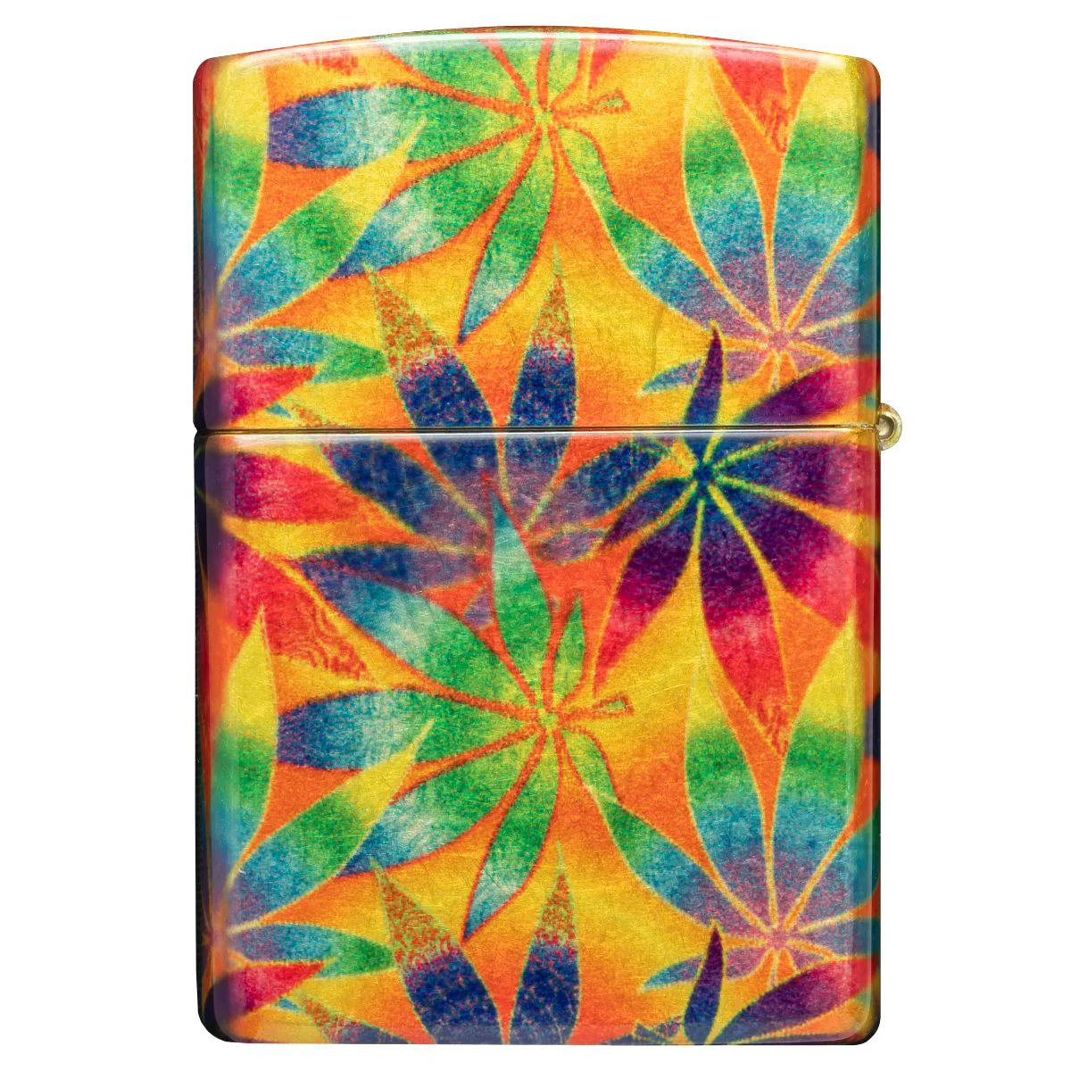 Zippo Lighter: Weed Leaves, 540 Fusion - 540 Tumbled Brass 48776 - Image 5