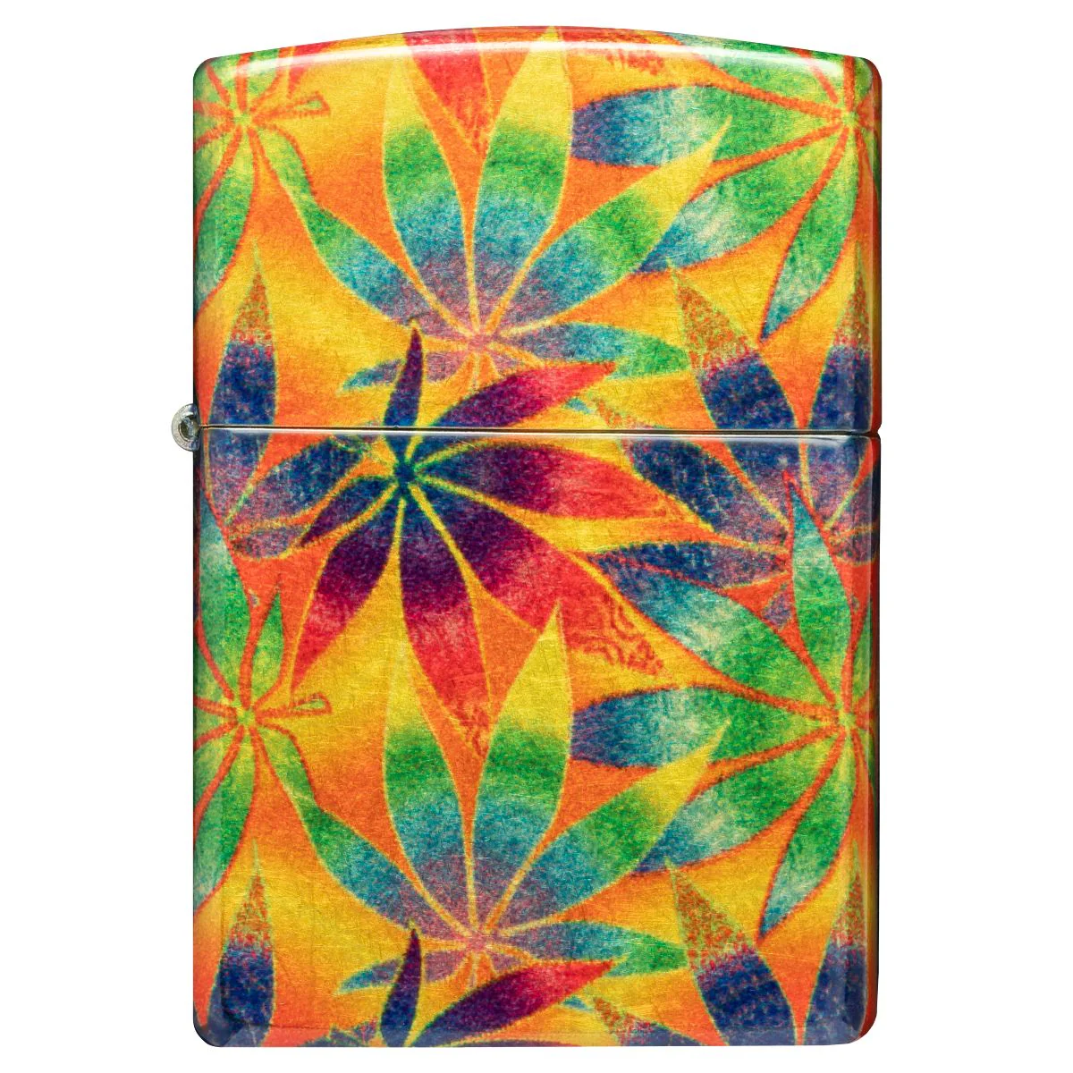 Zippo Lighter: Weed Leaves, 540 Fusion - 540 Tumbled Brass 48776 - Image 6