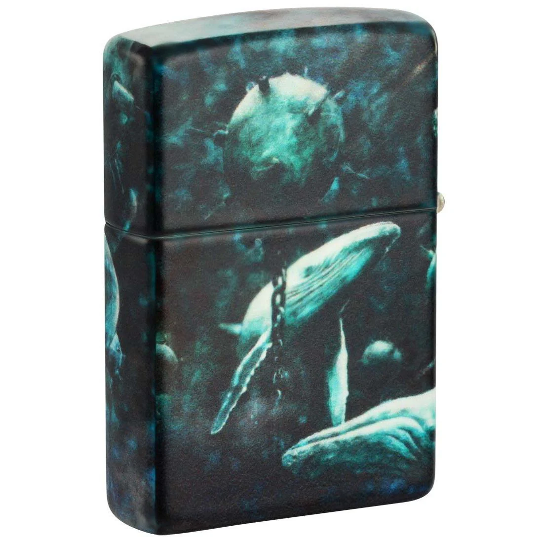 Zippo Lighter: Whales With Underwater Mines by Spazuk - 540 Color 48627 - Image 2