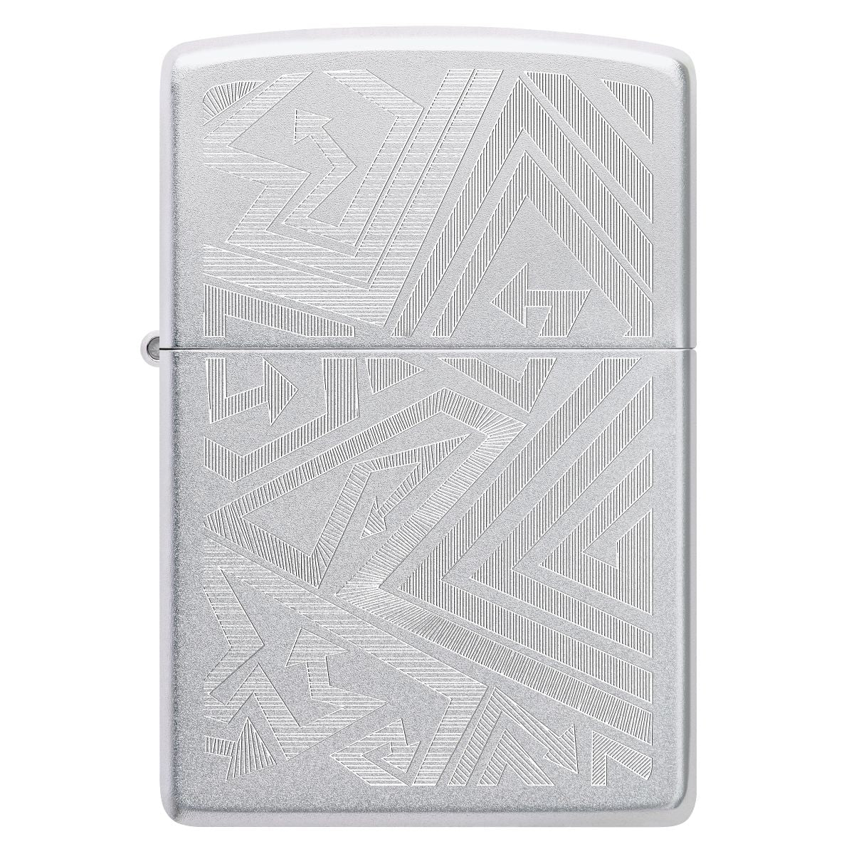 Zippo Lighter: Which Way? Design, Engraved - Satin Chrome 46481 - Image 2