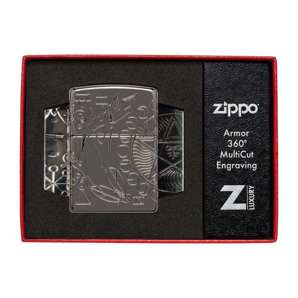 Zippo Lighter: Wicca Design, MultiCut Armor - Black Ice 49689 - Image 10
