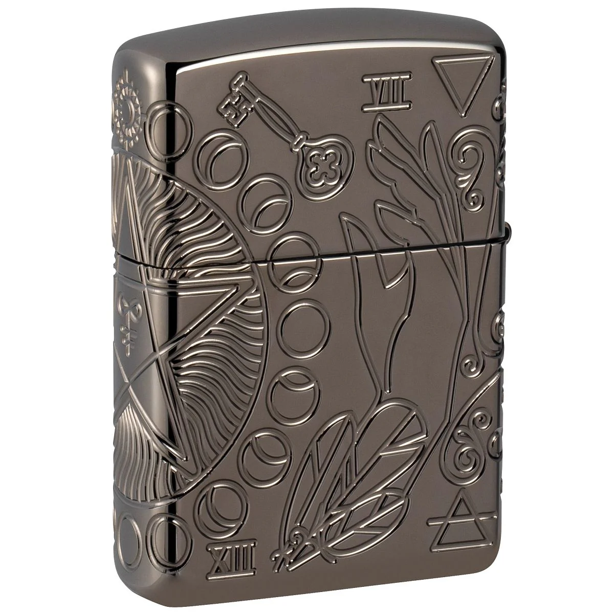 Zippo Lighter: Wicca Design, MultiCut Armor - Black Ice 49689 - Image 2