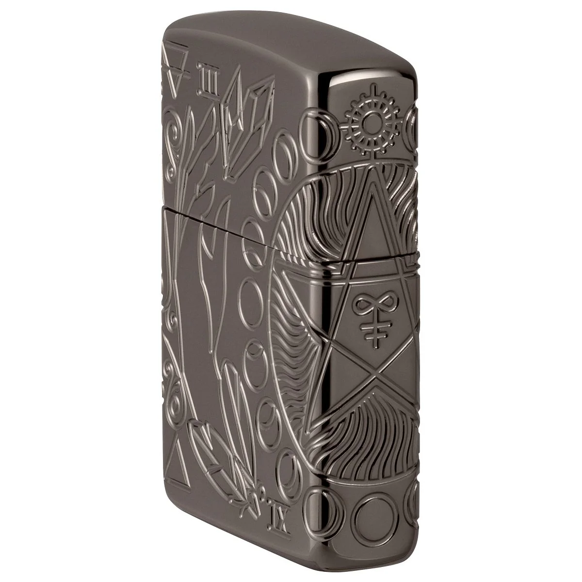 Zippo Lighter: Wicca Design, MultiCut Armor - Black Ice 49689 - Image 3