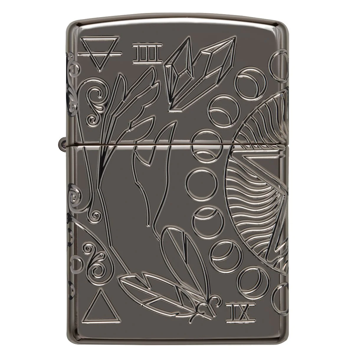 Zippo Lighter: Wicca Design, MultiCut Armor - Black Ice 49689 - Image 6
