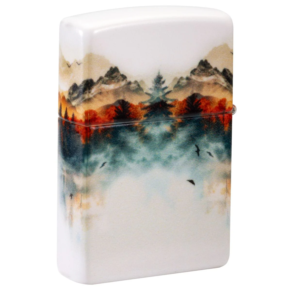 Zippo Lighter: Wolf and Mountains - 540 Color 46866 - Image 2