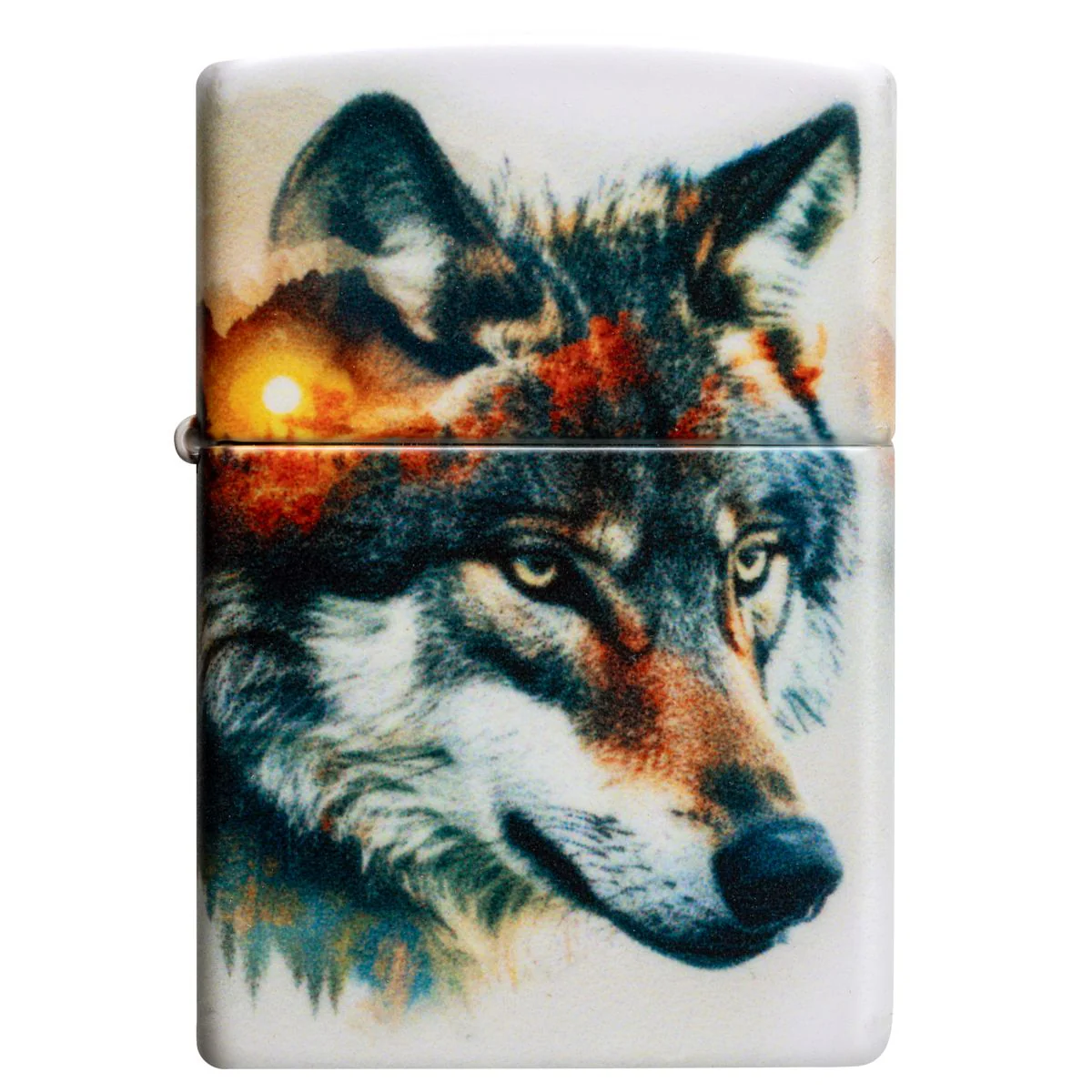 Zippo Lighter: Wolf and Mountains - 540 Color 46866 - Image 6