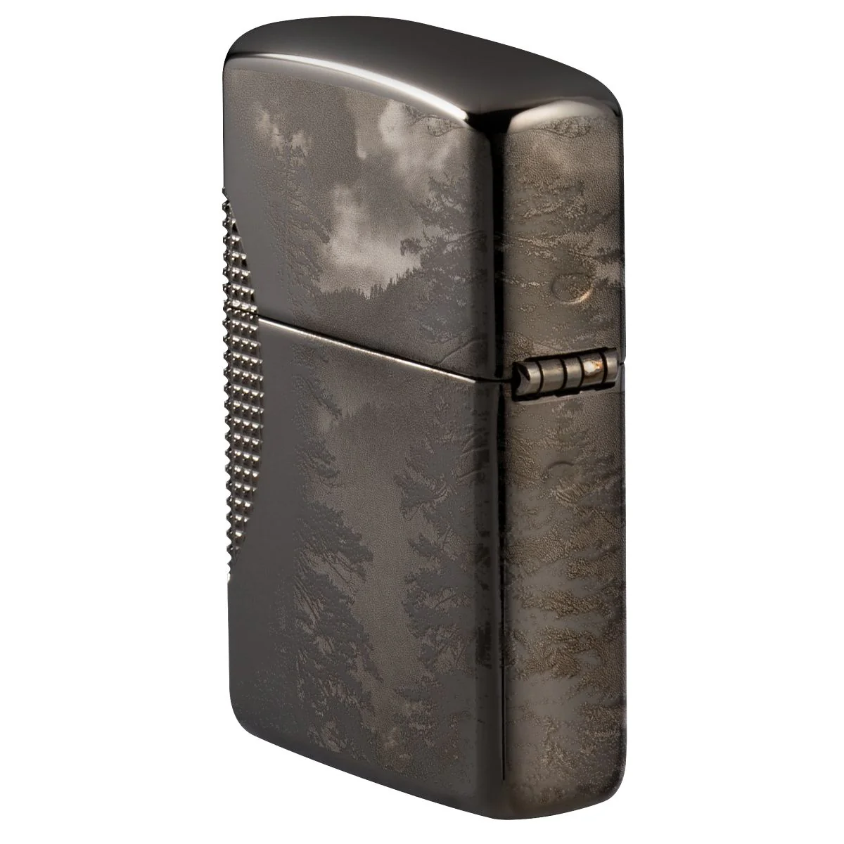 Zippo Lighter: Wolf Howling, Armor Multicut - High Polish Black Ice 49353 - Image 4
