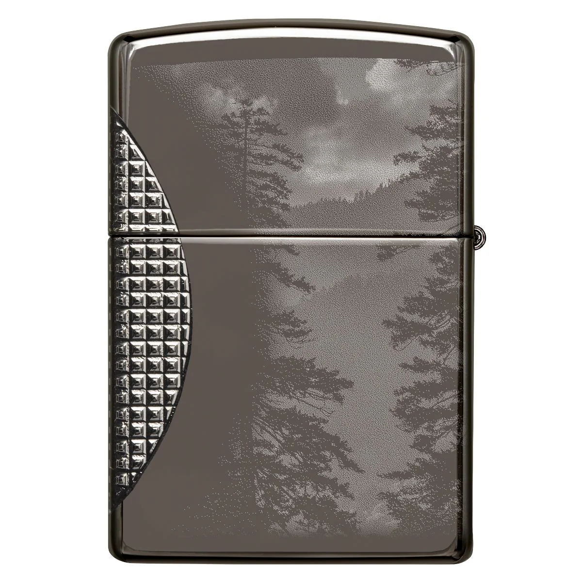 Zippo Lighter: Wolf Howling, Armor Multicut - High Polish Black Ice 49353 - Image 5