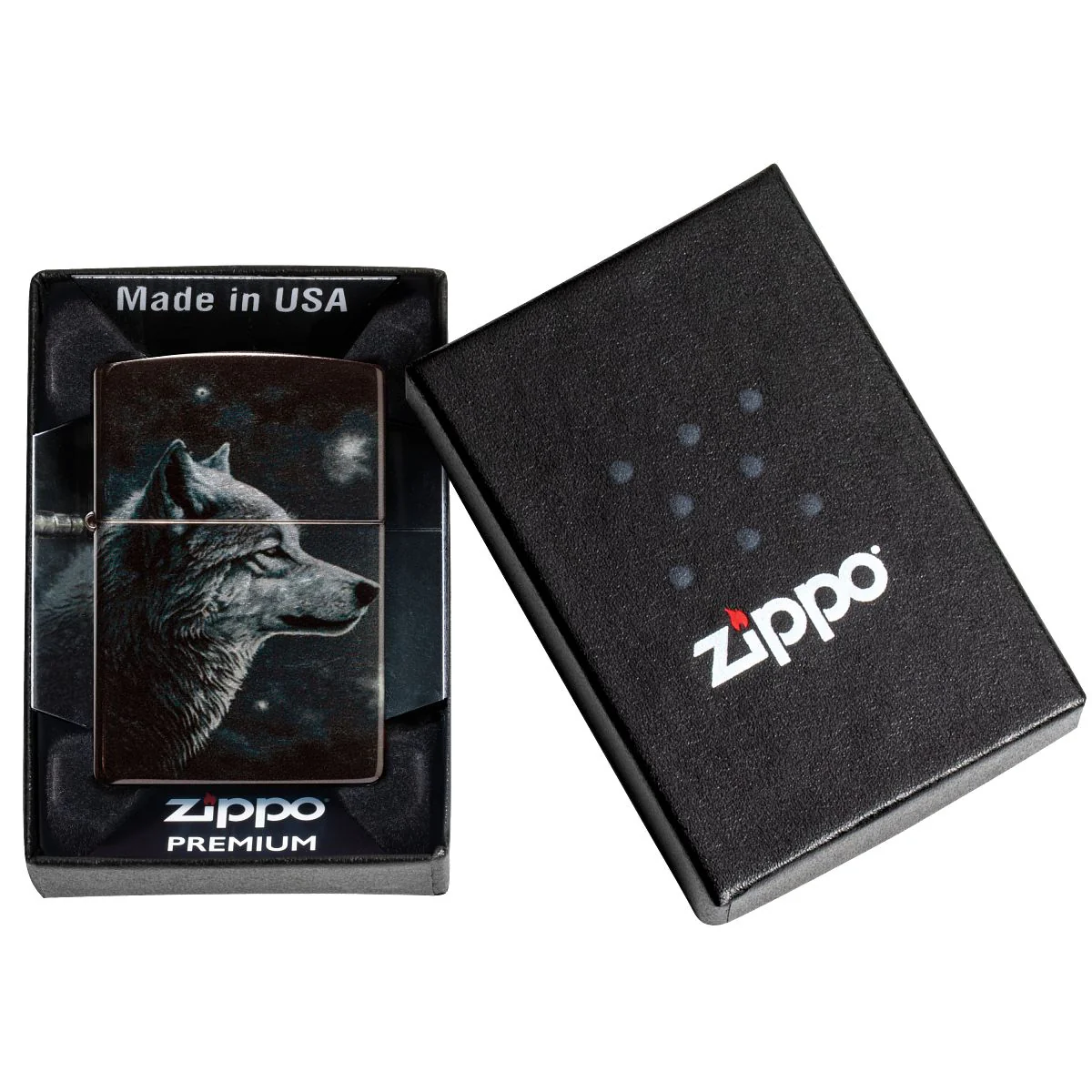 Zippo Lighter: Wolves with Full Moon - 540 Fusion 46609 - Image 10