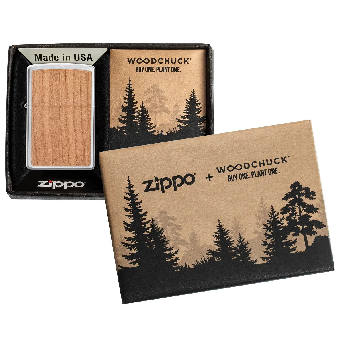 Zippo Lighter: Woodchuck Cherry - Brushed Chrome 49462 - Image 10