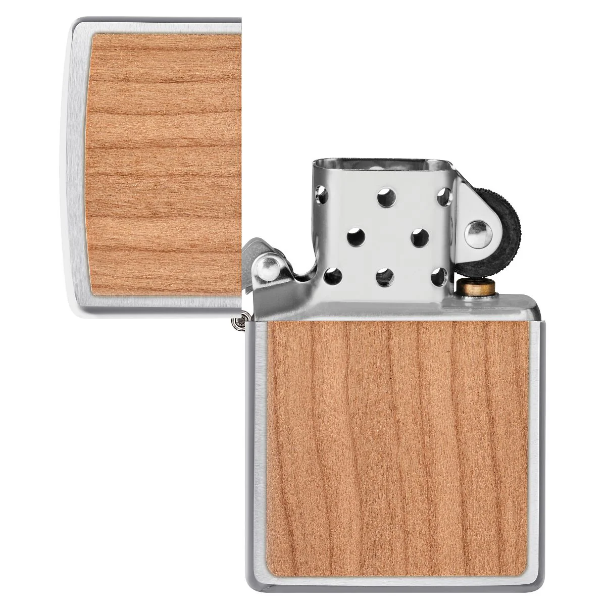 Zippo Lighter: Woodchuck Cherry - Brushed Chrome 49462 - Image 8