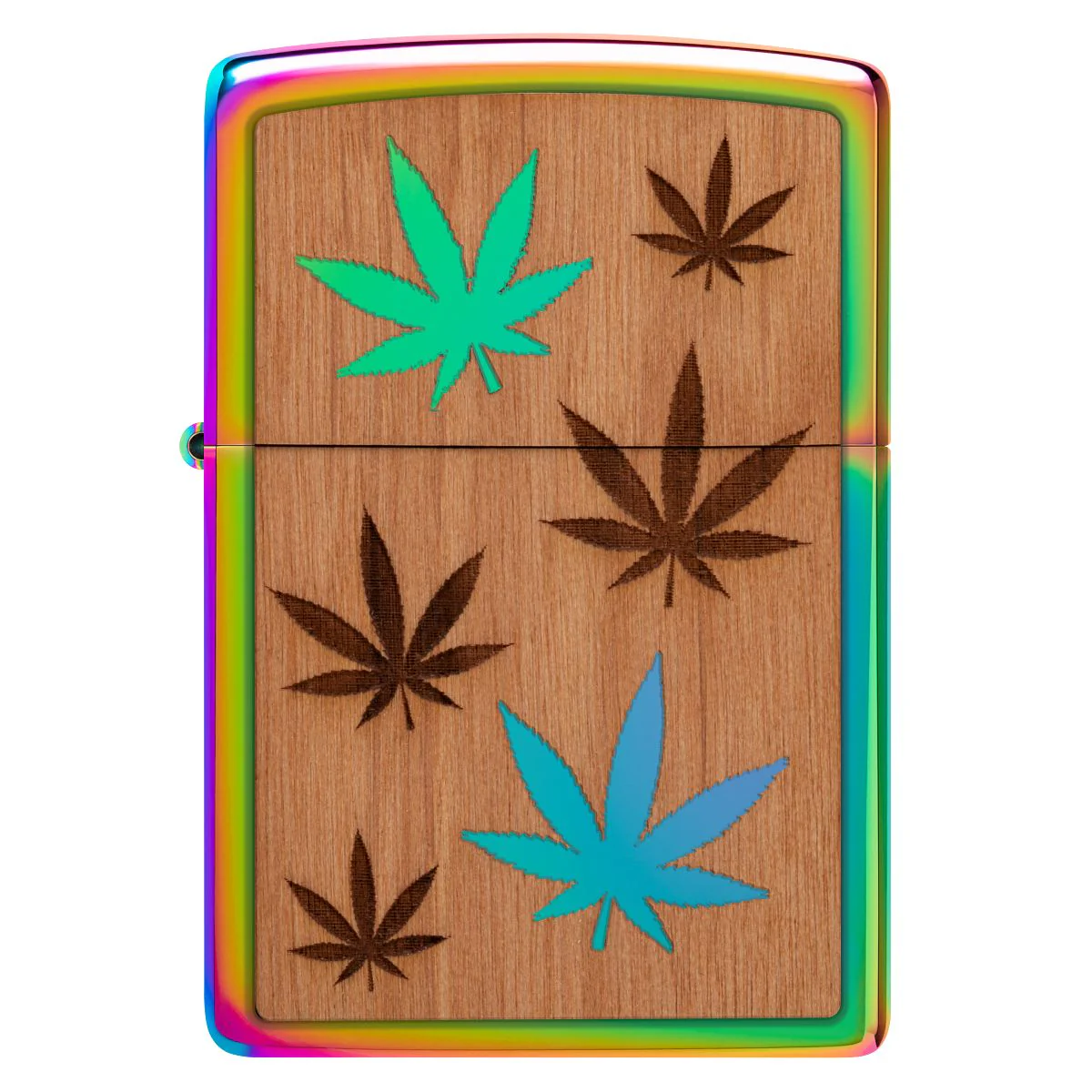 Zippo Lighter: Woodchuck Weed Leaves - Spectrum 29903 - Image 5