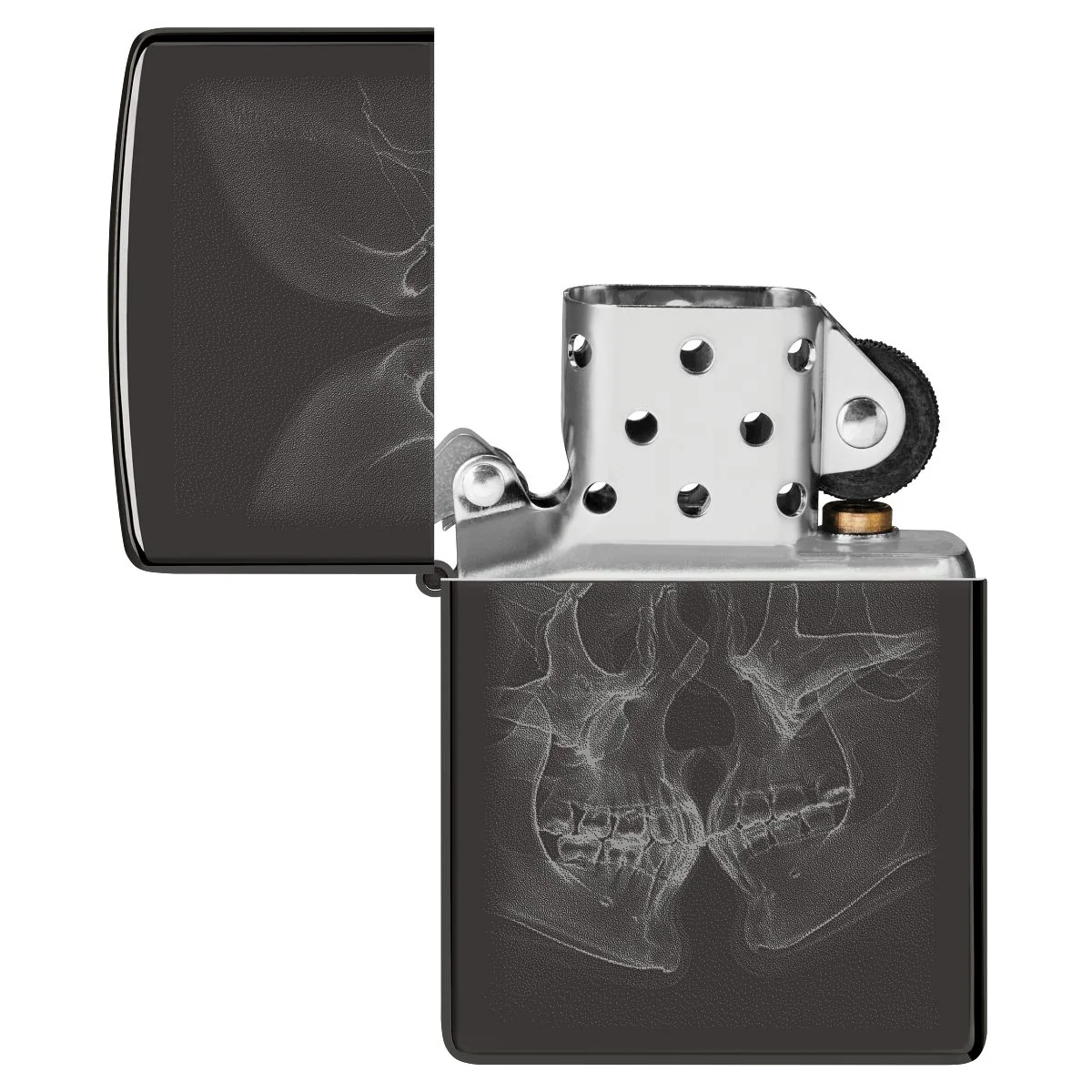 Zippo Lighter: X-Ray Kiss - High Polish Black 46644 - Image 4