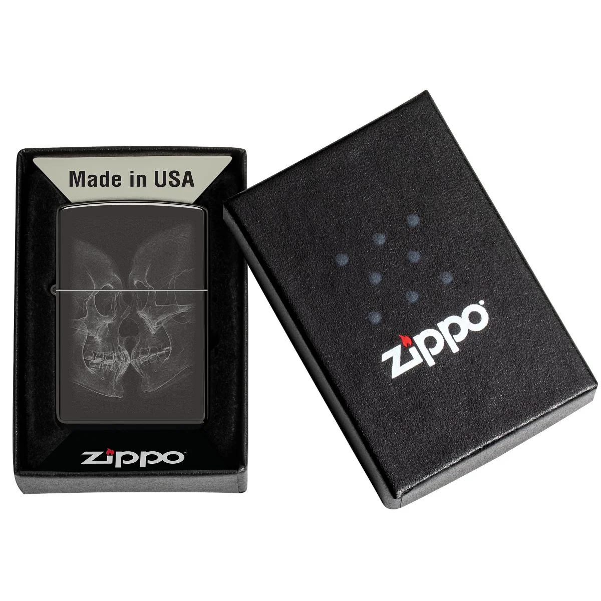 Zippo Lighter: X-Ray Kiss - High Polish Black 46644 - Image 6