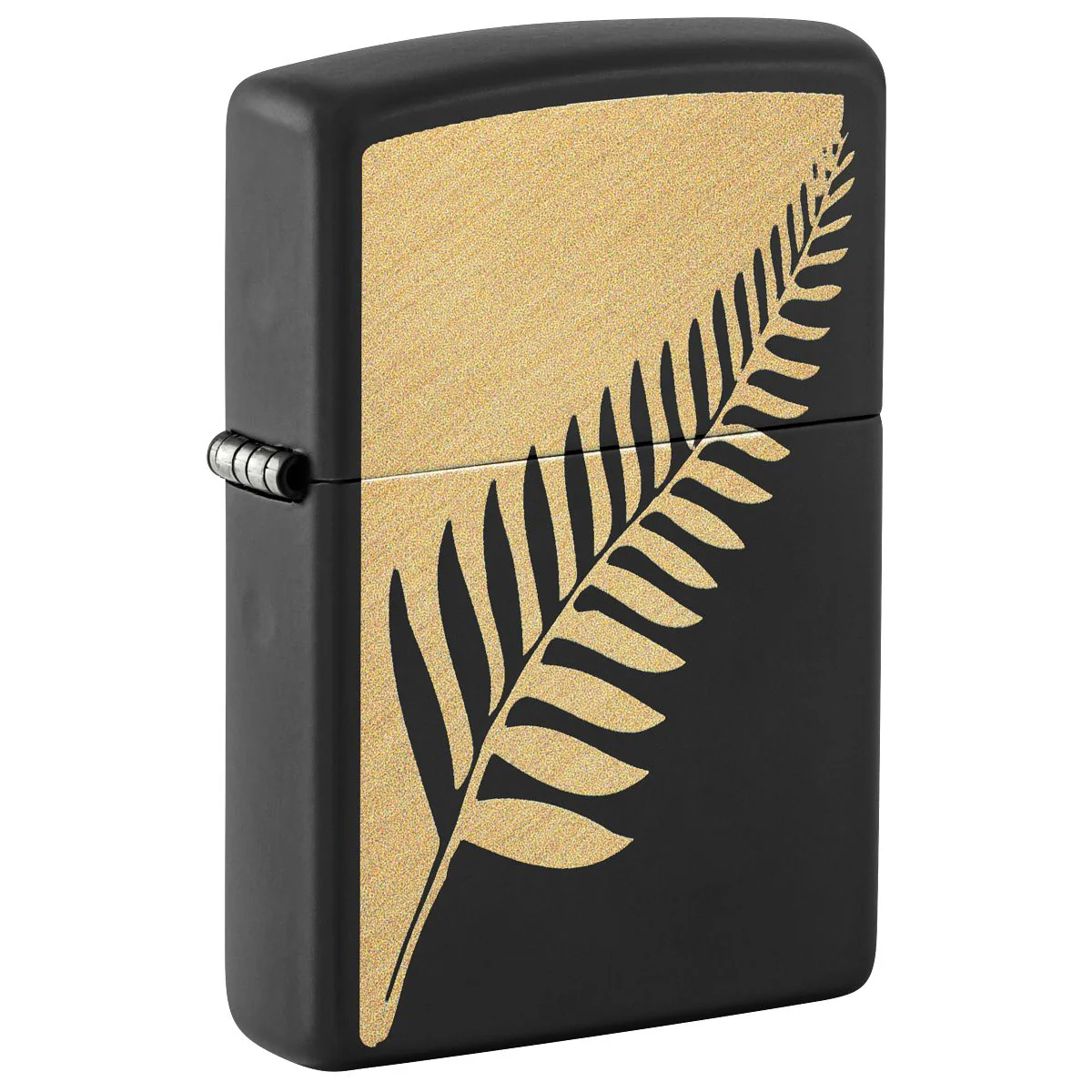 Zippo Lighter: Zen Flora Design - Black Matte 46473
