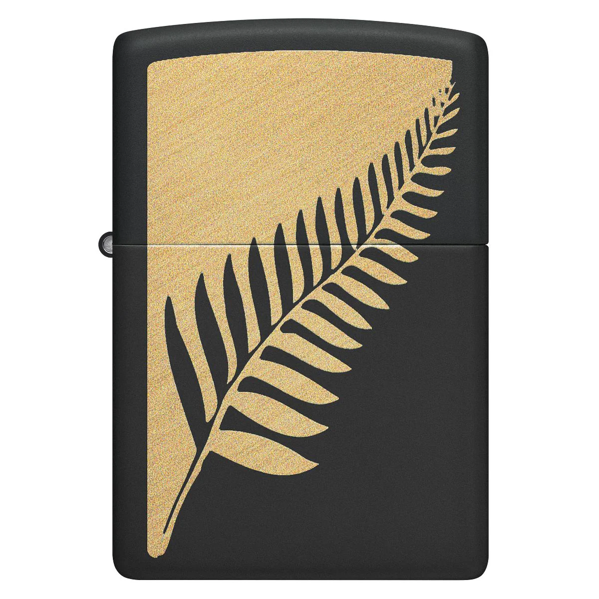 Zippo Lighter: Zen Flora Design - Black Matte 46473 - Image 2