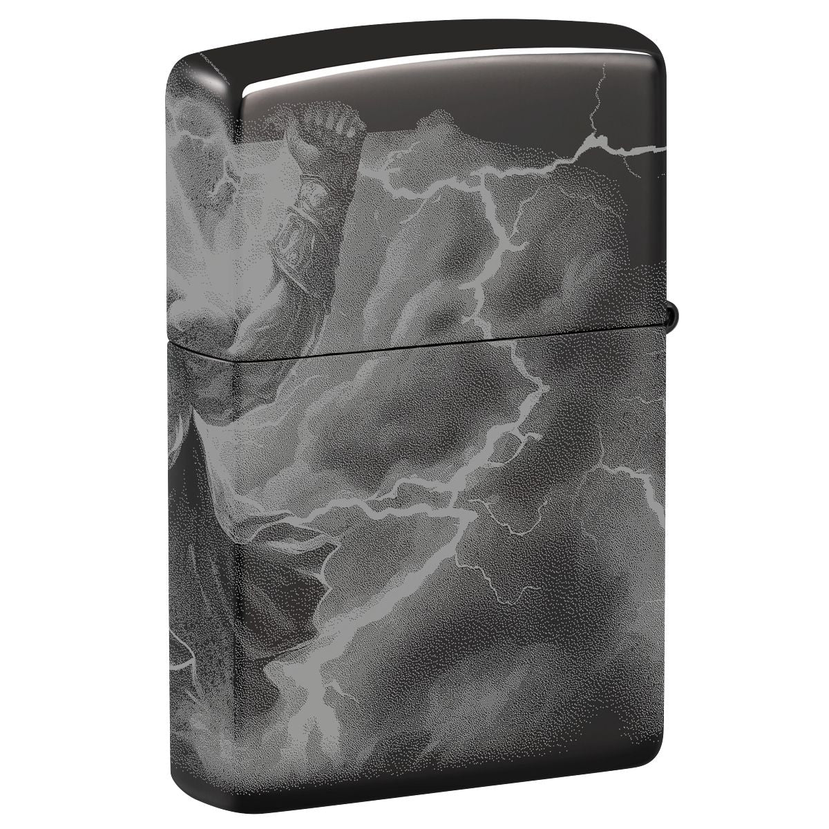 Zippo Lighter: Zeus Design - High Polish Black 46364 - Image 2