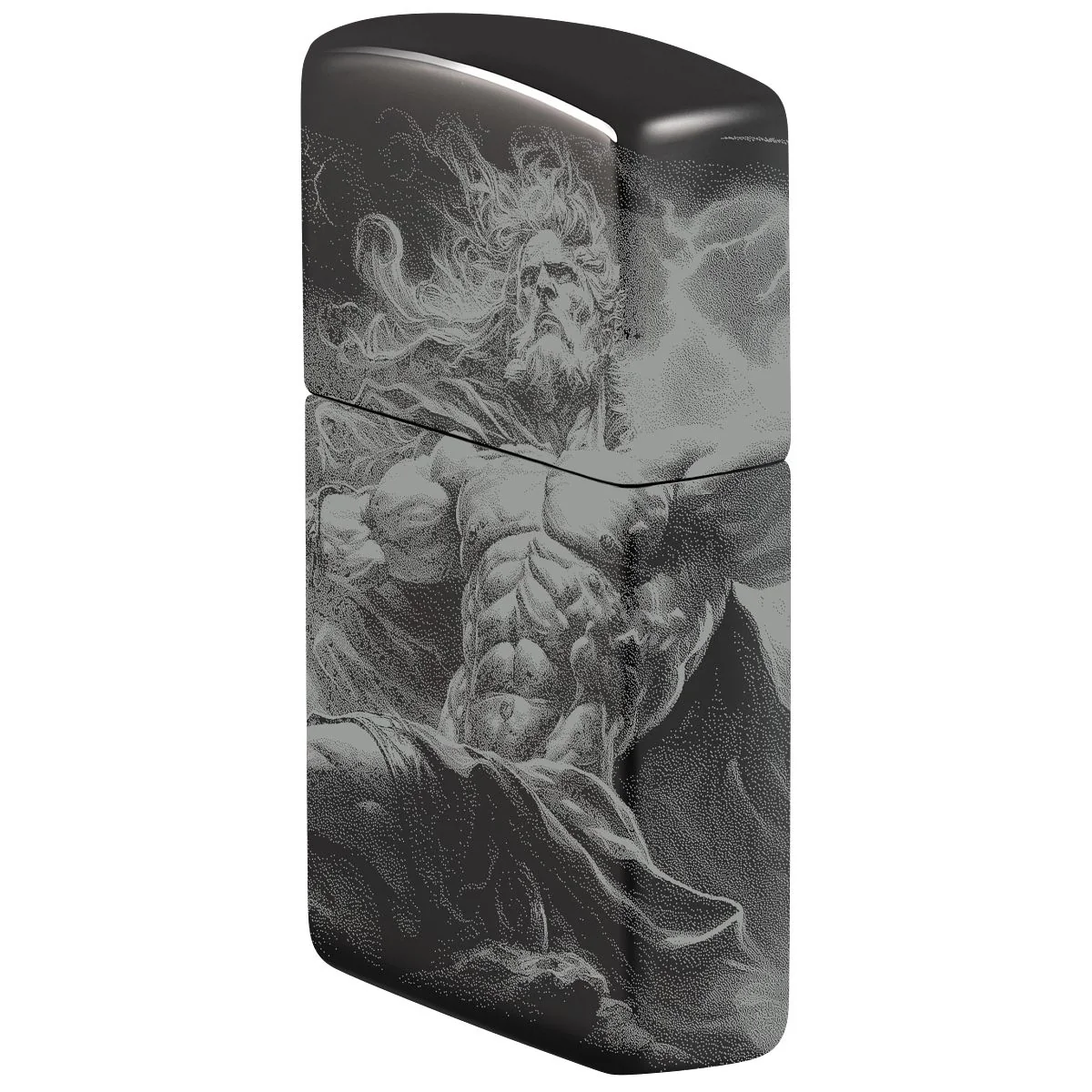 Zippo Lighter: Zeus Design - High Polish Black 46364 - Image 3