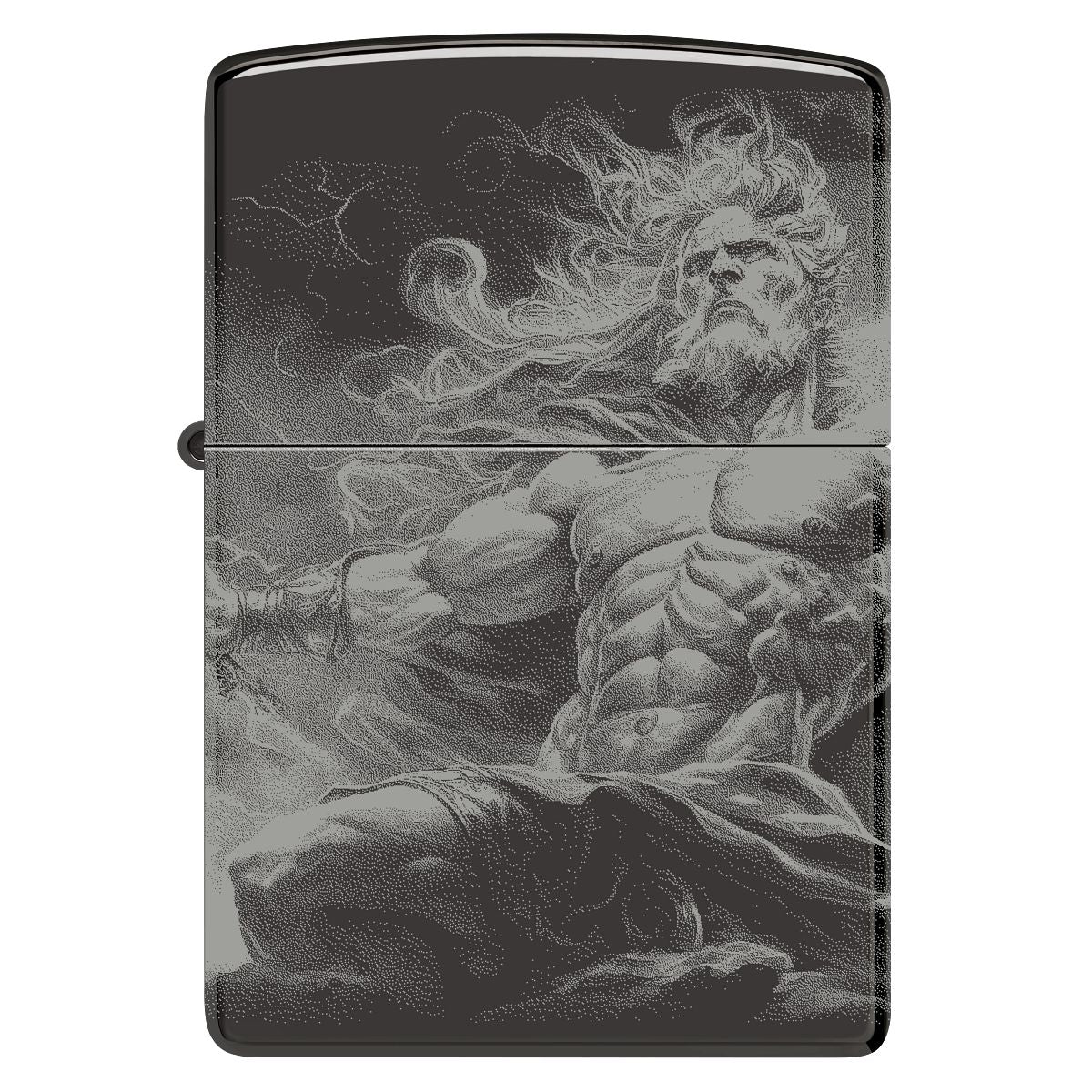 Zippo Lighter: Zeus Design - High Polish Black 46364 - Image 5