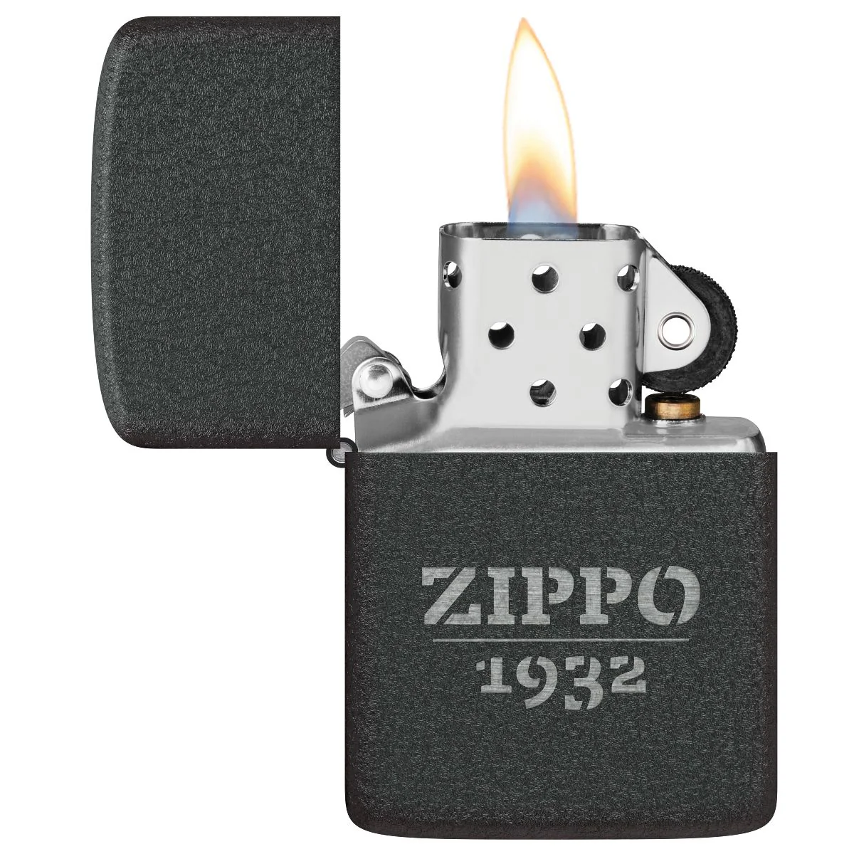 Zippo Lighter: Zippo 1932, Engraved - Black Crackle 46567 - Image 3