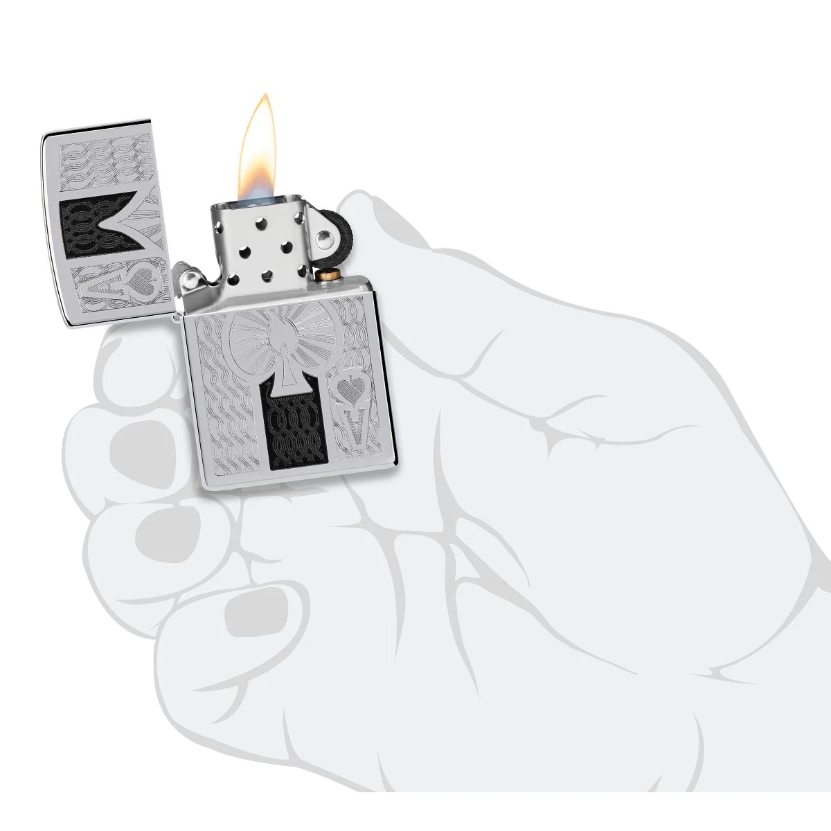 Zippo Lighter: Zippo Ace - HP Chrome 24196 - Image 5