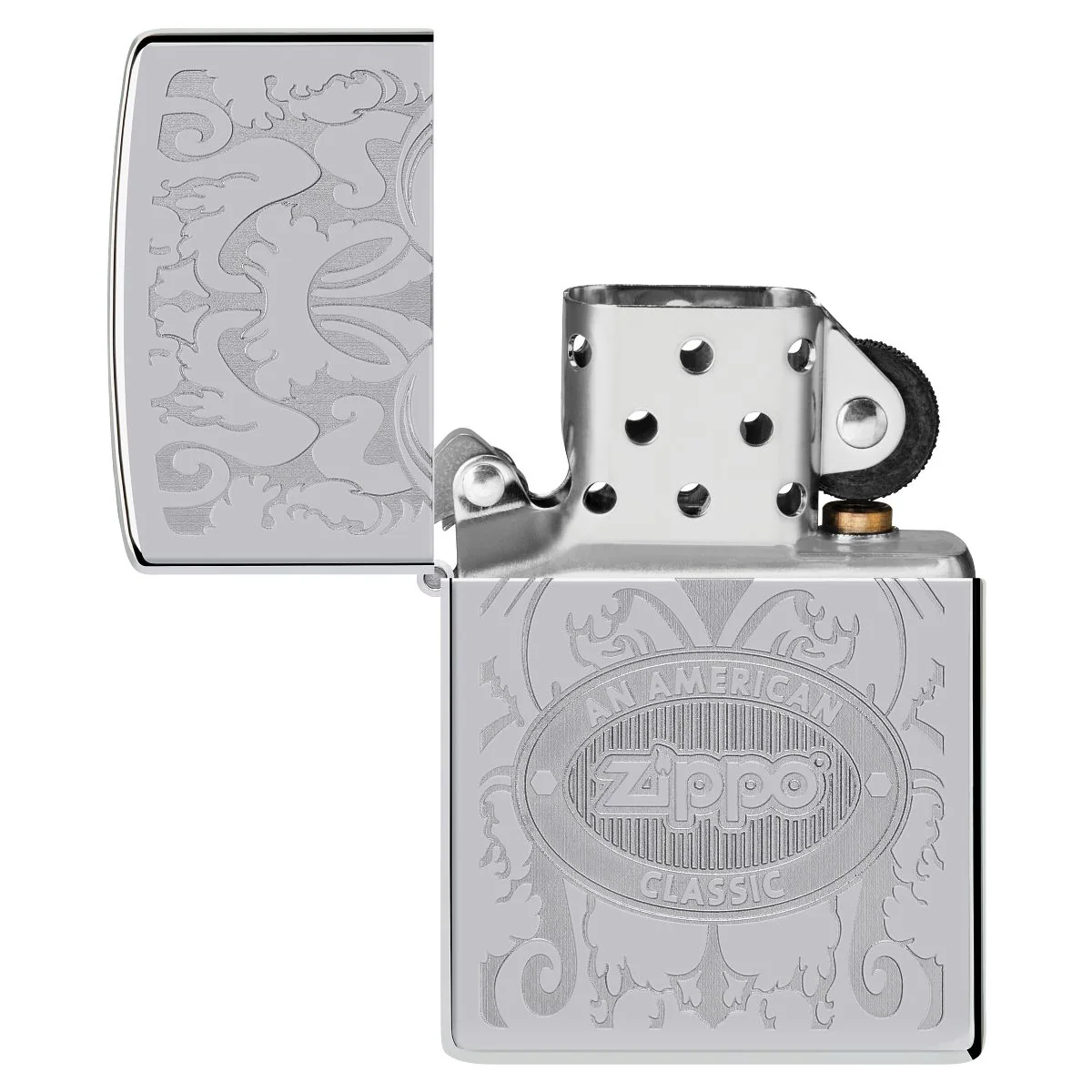 Zippo Lighter: Zippo American Classic Crown Stamp - HP Chrome - Image 5