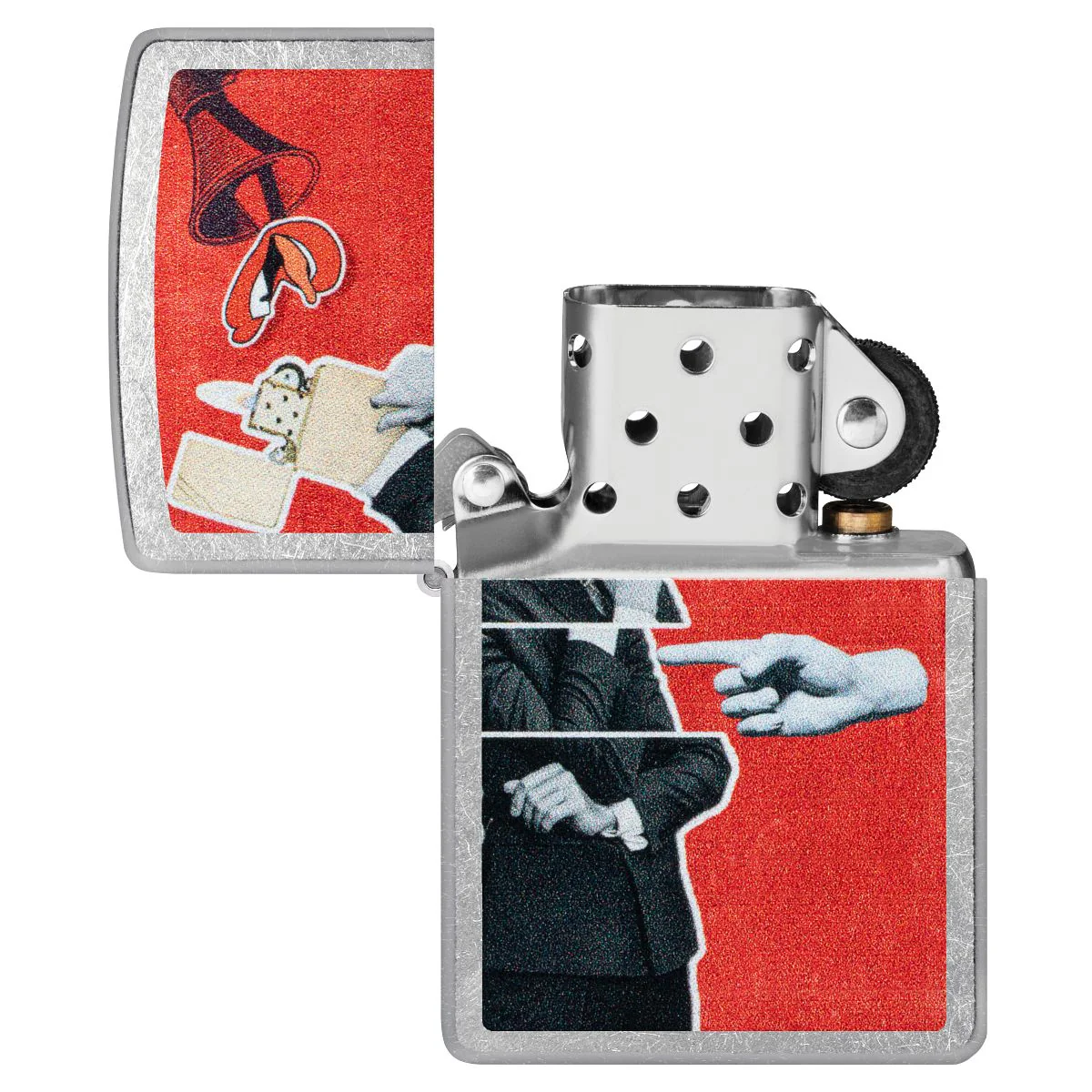 Zippo Lighter: Zippo Collage Design - Street Chrome 46581 - Image 4