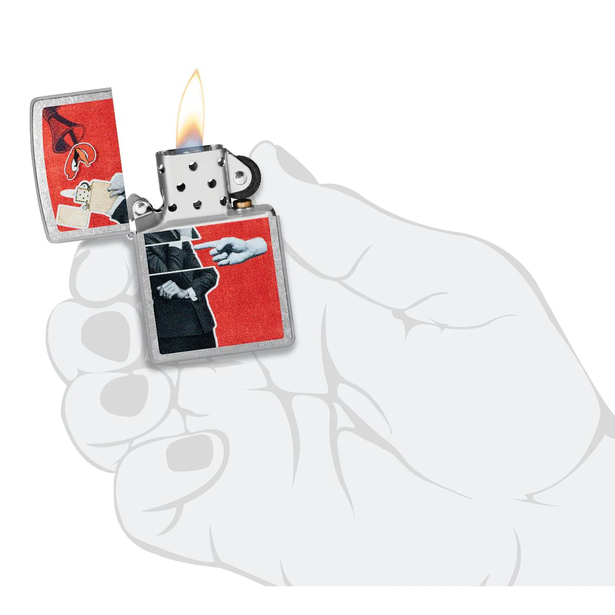 Zippo Lighter: Zippo Collage Design - Street Chrome 46581 - Image 5