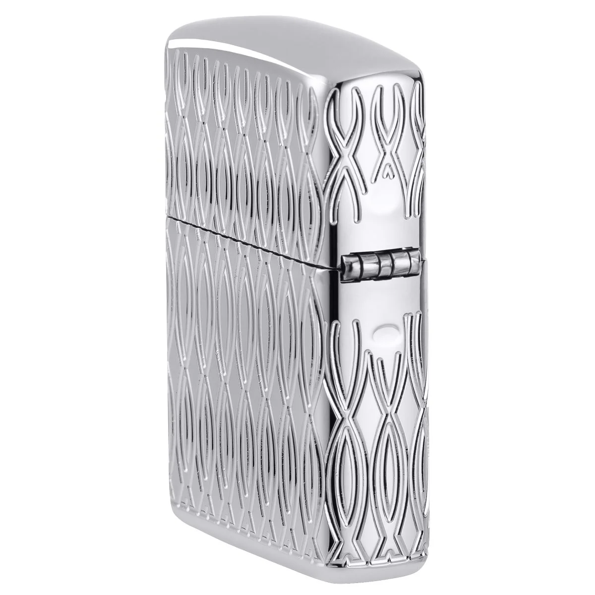 Zippo Lighter: Zippo Flame Design, Armor Multicut Engraved - High Polish Chrome 48838 - Image 4