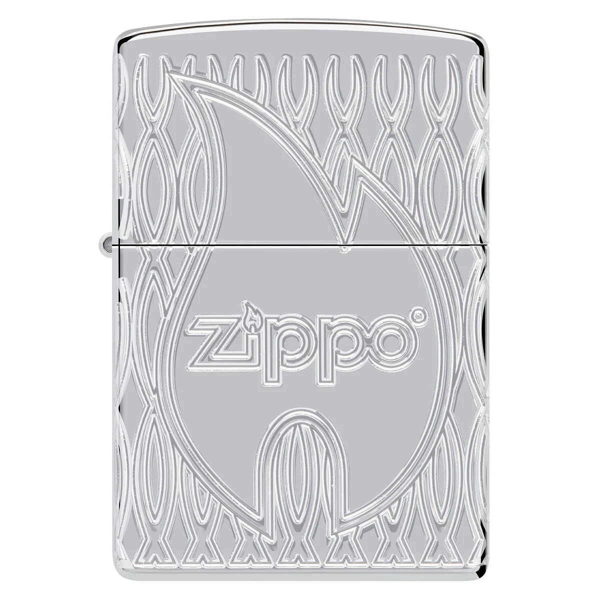 Zippo Lighter: Zippo Flame Design, Armor Multicut Engraved - High Polish Chrome 48838 - Image 6