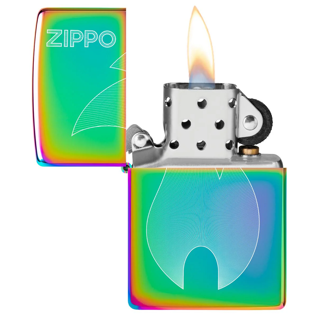 Zippo Lighter: Zippo Flame, Engraved - Multi-Color 48978 - Image 3