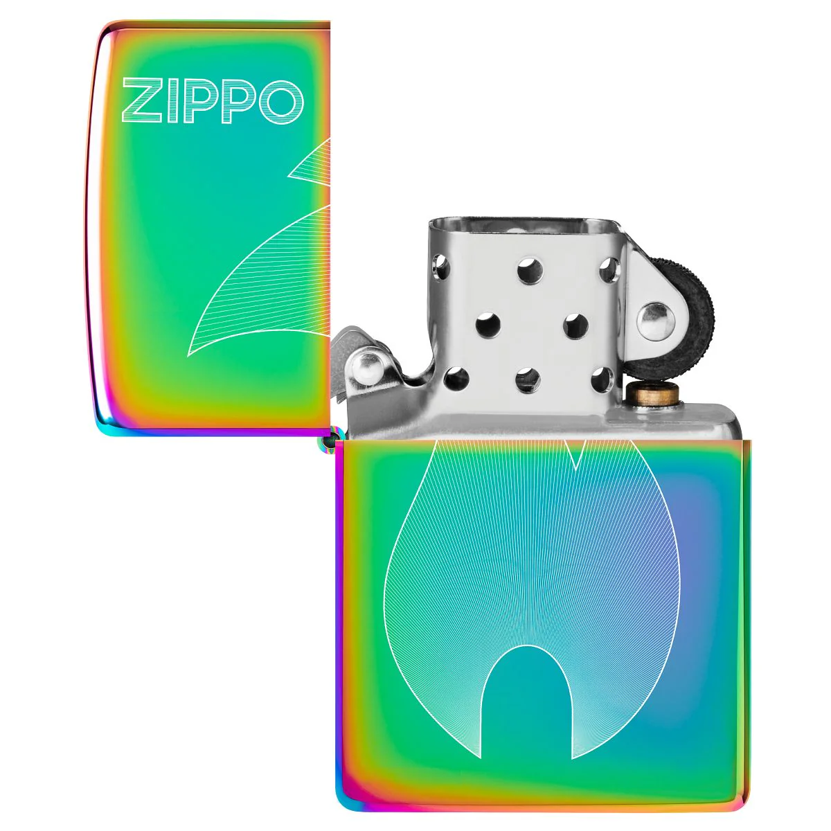 Zippo Lighter: Zippo Flame, Engraved - Multi-Color 48978 - Image 4
