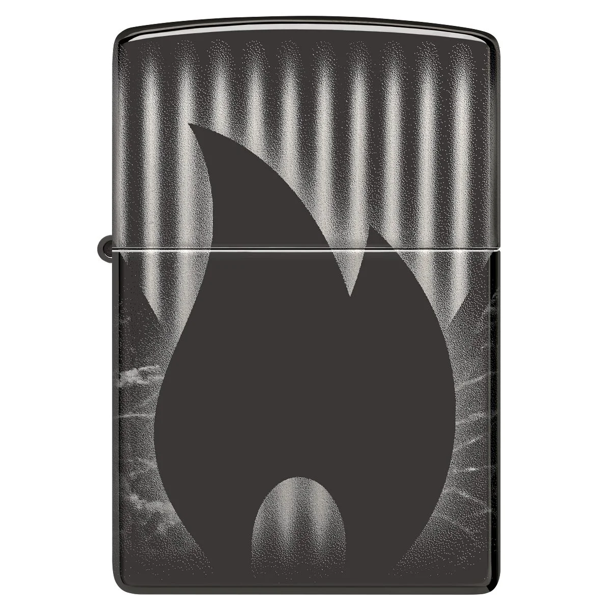 Zippo Lighter: Zippo Flame, Photo Image 360 - High Polish Black 48738 - Image 6