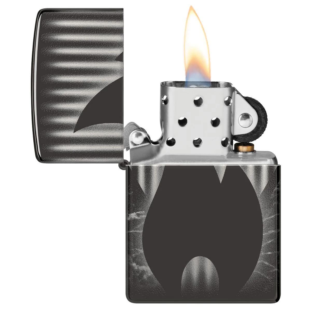 Zippo Lighter: Zippo Flame, Photo Image 360 - High Polish Black 48738 - Image 7