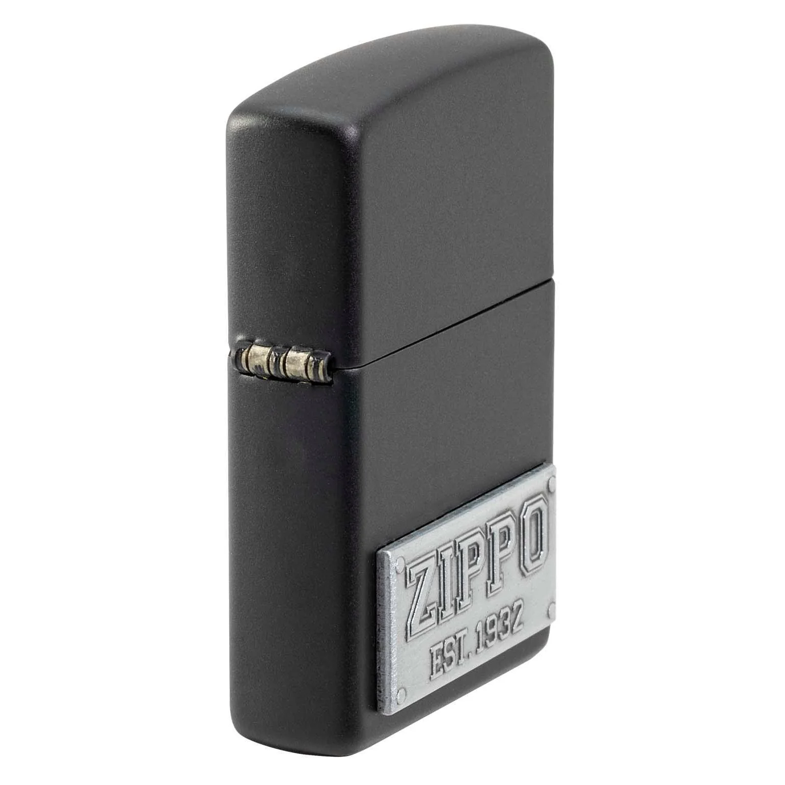 Zippo Lighter: Zippo License Plate Emblem - Black Matte 48689 - Image 2