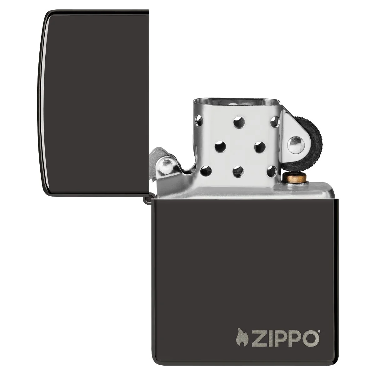 Zippo Lighter: Zippo Logo - Ebony 24756ZL - Image 4