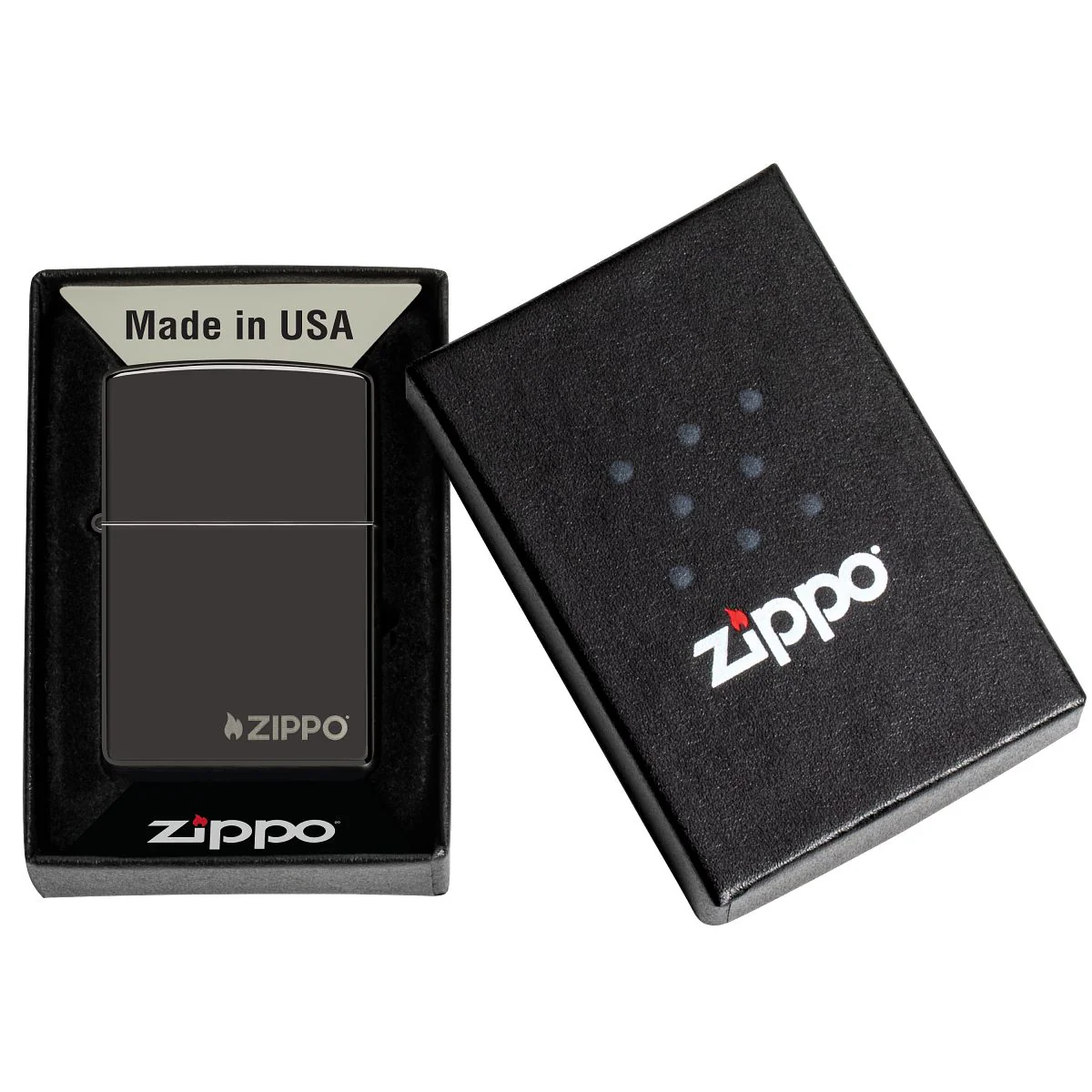 Zippo Lighter: Zippo Logo - Ebony 24756ZL - Image 6