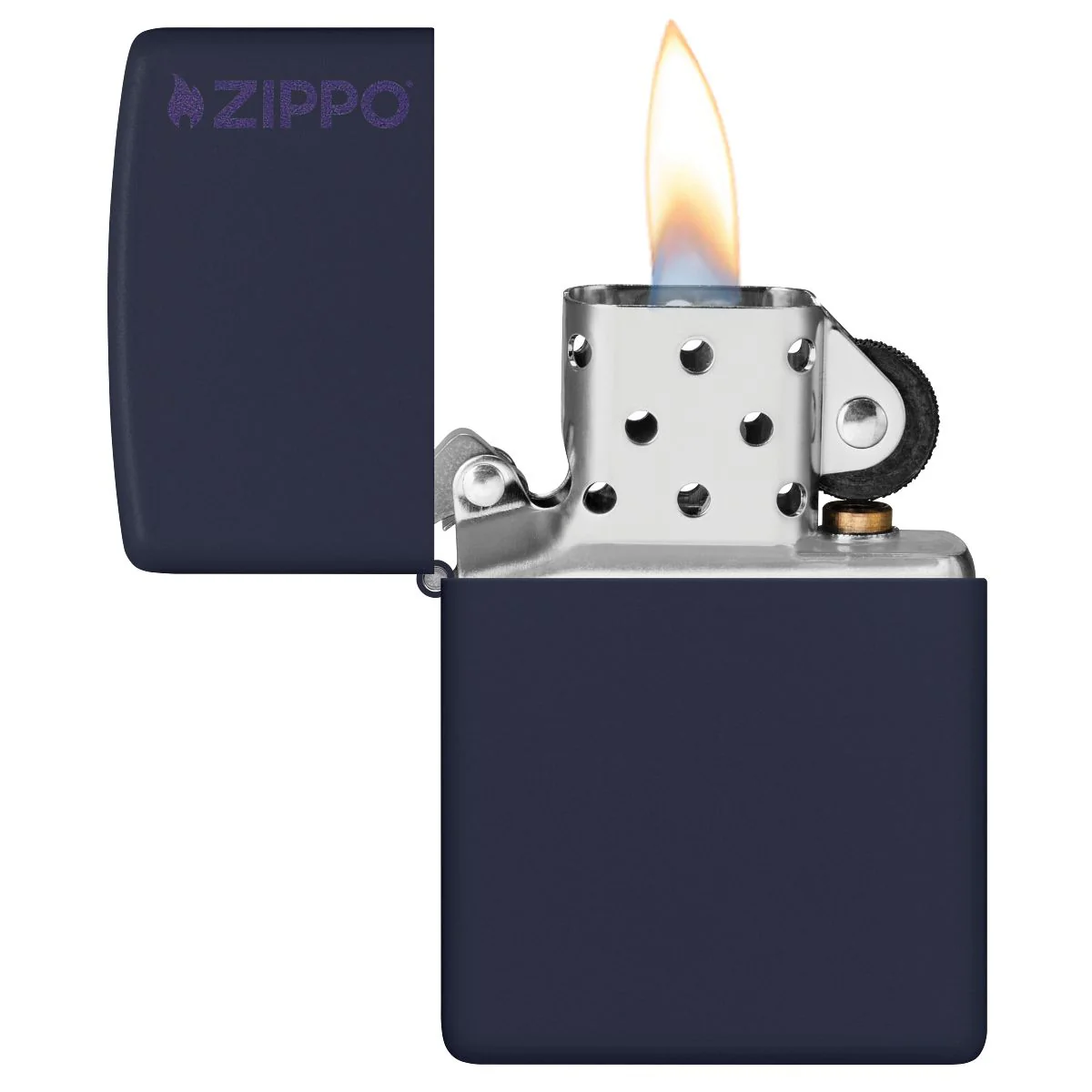 Zippo Lighter: Zippo Logo - Navy Matte 239ZL - Image 3
