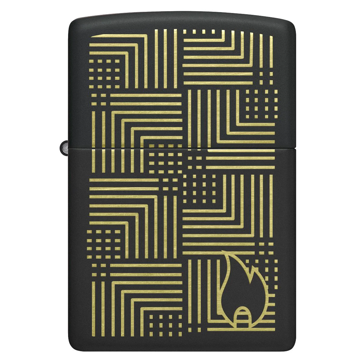 Zippo Lighter: Zippo Reflection Design, Engraved - Black Matte 46478 - Image 2